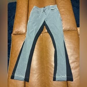 NH Stacked Flare Fleece Grey